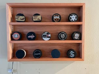 Premium Handcrafted - Hockey Puck Display Case, Large Size (18 Puck)