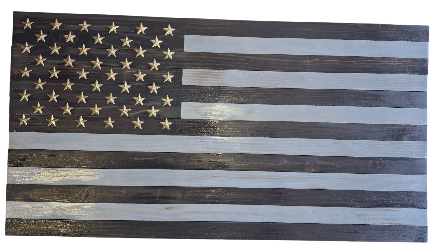 Handmade American Flag Display (37" x 19.5")
