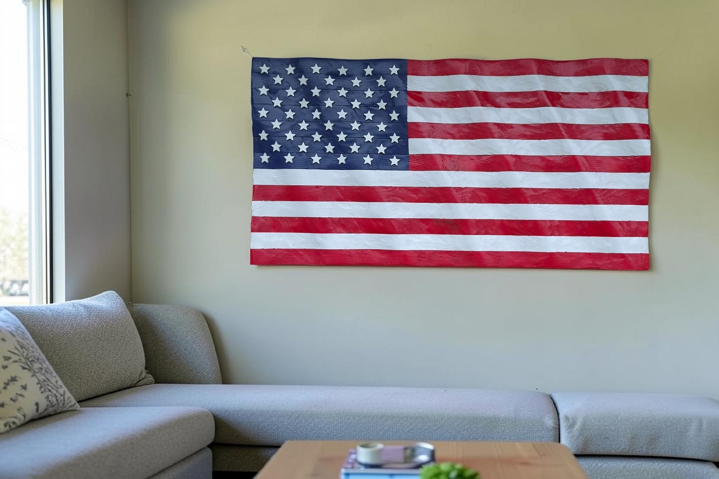 Handmade American Flag Display (37" x 19.5")