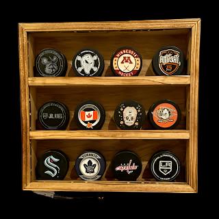 Premium Handcrafted - Hockey Puck Display Case, Standard Size (12 Puck)